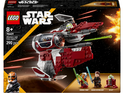 Poškozené - LEGO® Star Wars™ Ahsoka a jediská stíhačka Interceptor™ 75401
