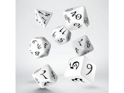Q-Workshop - Classic RPG Dice Set (7 dice) bílá/černá