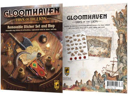 Cephalofair Games - Gloomhaven: Jaws of the Lion Removable Sticker Set & Map