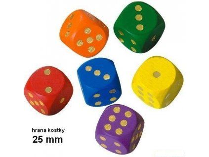 Detoa - Hrací kostka dřevěná - Velká 25mm, 1ks (Detoa)