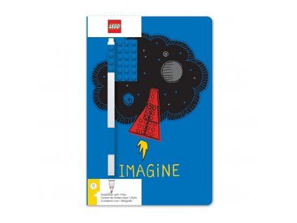 LEGO Stationery - LEGO Stationery Zápisník A5 s modrým perem - Imagine
