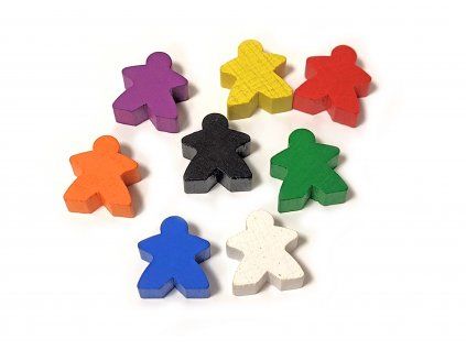 Dřevěné figurky klasický meeple 16 mm (20 ks)