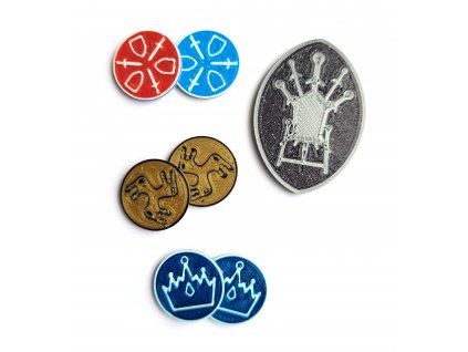 Game of Thrones LCG - 3D printed tokens set  (Hra o trůny LCG - 3D printed tokens set)