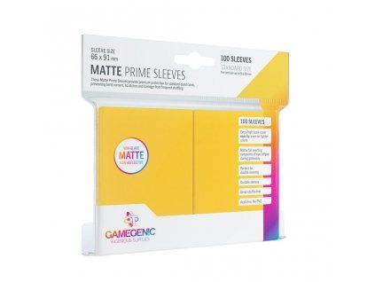 Matte Prime Sleeves Yellow (100 obalů) - Obaly na karty