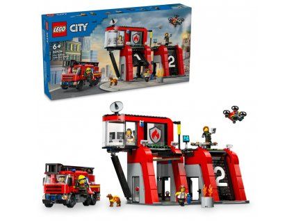 LEGO® Hasičská stanice s hasičským vozem 60414