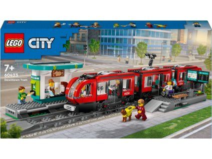 LEGO® City Tramvaj a zastávka v centru města 60423