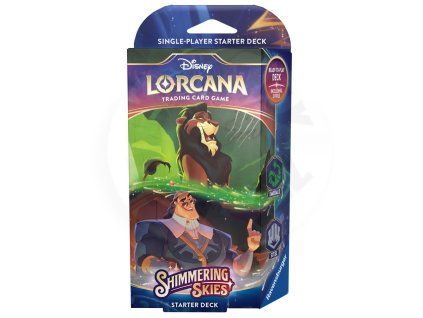 karetni hra lorcana shimmering skies starter deck emerald steel