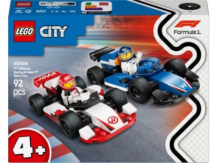 LEGO® City Závodní vozy F1® Williams Racing a Haas F1® 60464
