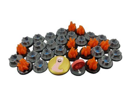 Worms: Desková hra - 3D Upgrade pack - plastové žetony  Worms: The Board Game - 3D Upgrade pack - plastové žetony