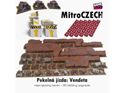 Neprůjezdný terén pro hru Pekelná jízda: Vendeta insert MitroCZECH organizer BoardGameHolic