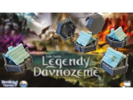 Základny pro hrady do hry Legendy Dávnozemě insert MitroCZECH organizer BoardGameHolic