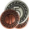 TLAMA games - 2x hodnota "1" a 1x "5" - univerzální mince pro deskové a RPG hry