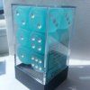 Chessex - Hrací kostka 16 mm - modré zamlžené