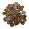Metal Coins Set (50 pcs)  (metal coins set, 25x 1, 15x 5 a 10x 20)